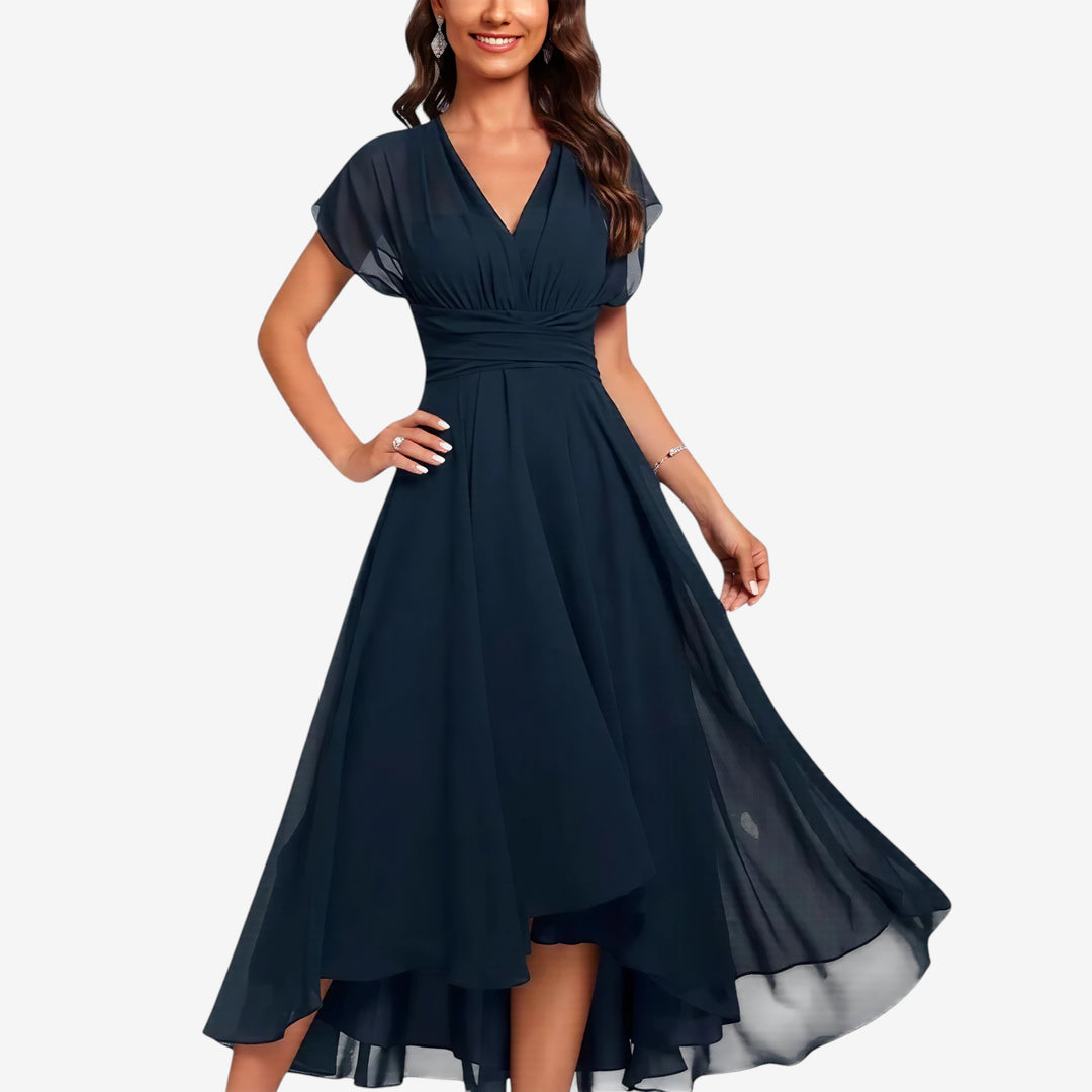 Enid™ – Flowing & Elegant Evening Dress with V-Neck