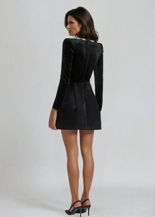 Amalie | Velvet Mini Dress