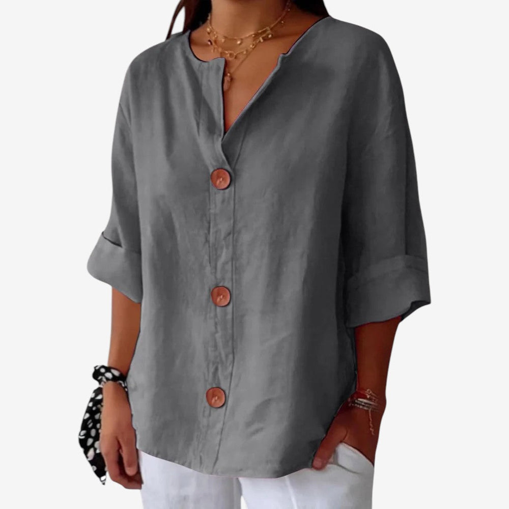 Clara™ | Linen Blouse Casual