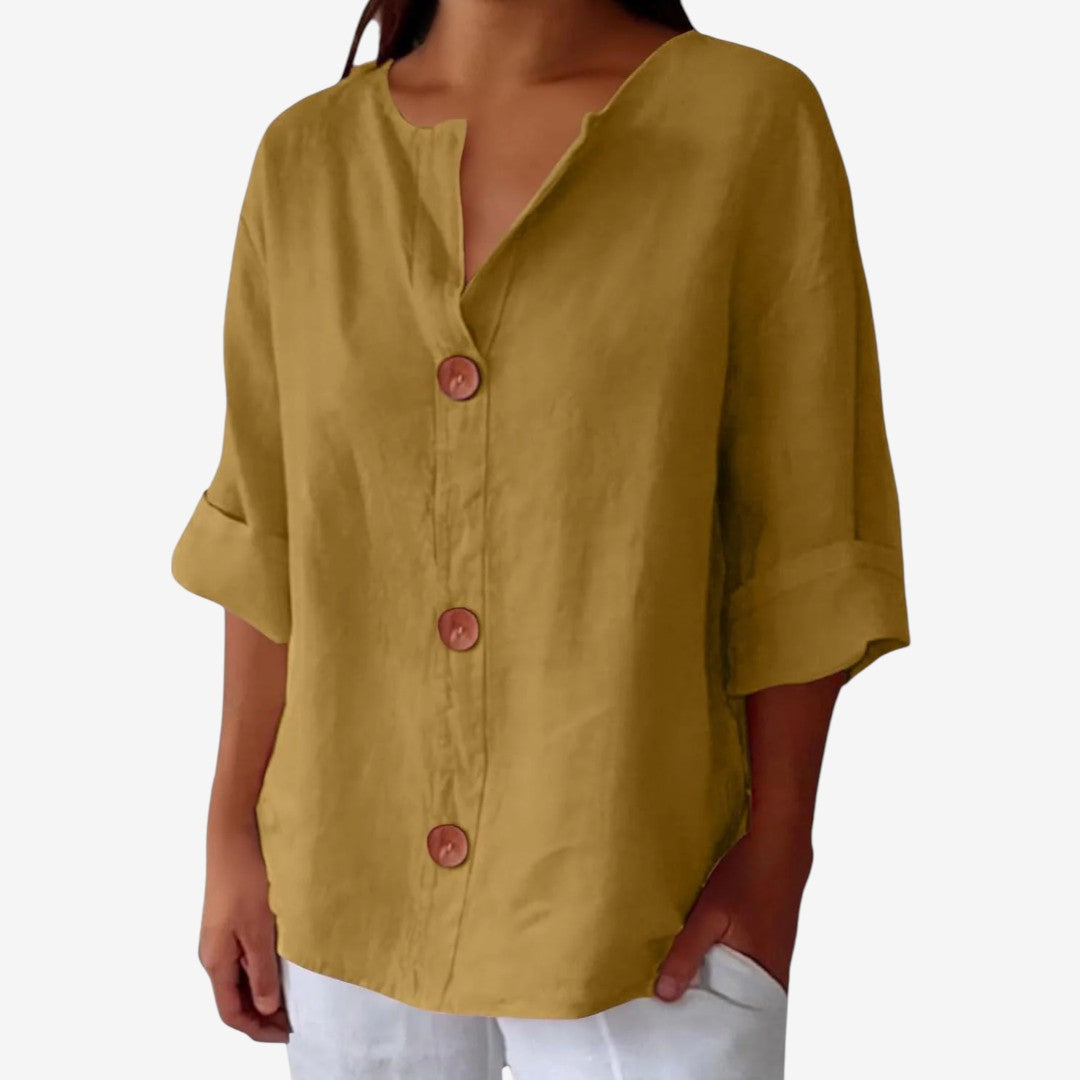 Clara™ | Linen Blouse Casual
