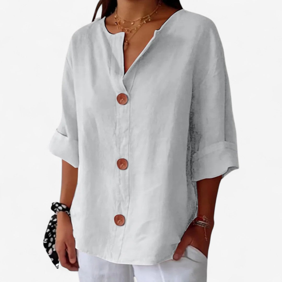 Clara™ | Linen Blouse Casual