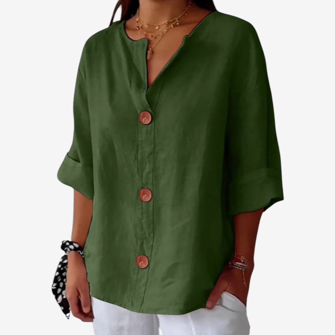Clara™ | Linen Blouse Casual