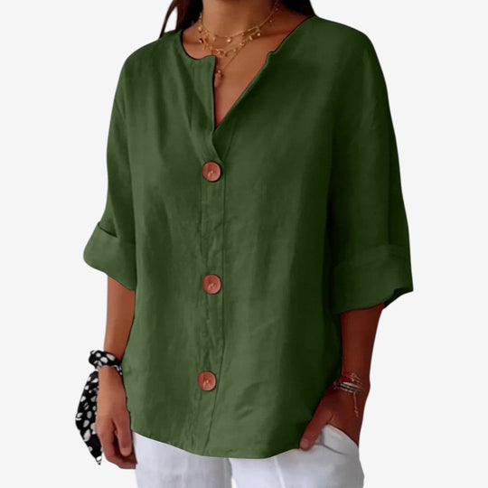 Clara™ | Linen Blouse Casual