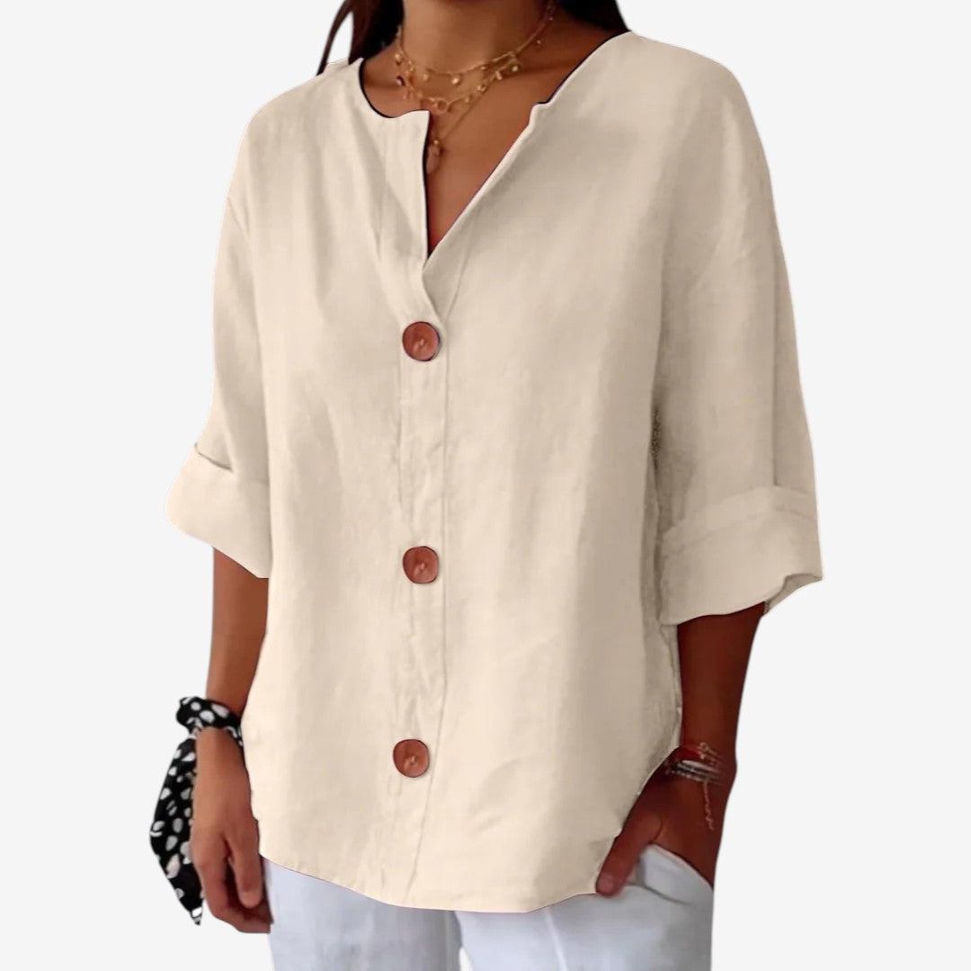 Clara™ | Linen Blouse Casual