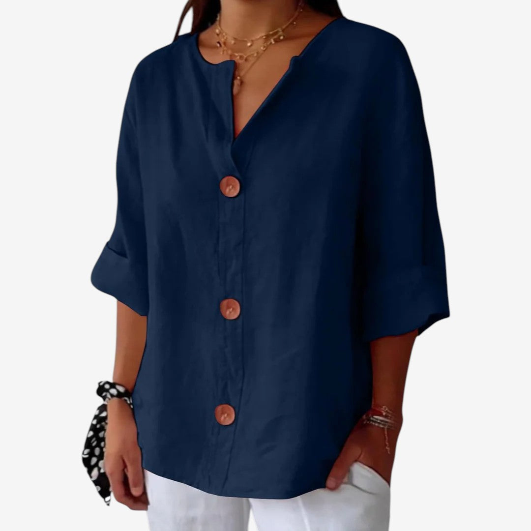 Clara™ | Linen Blouse Casual