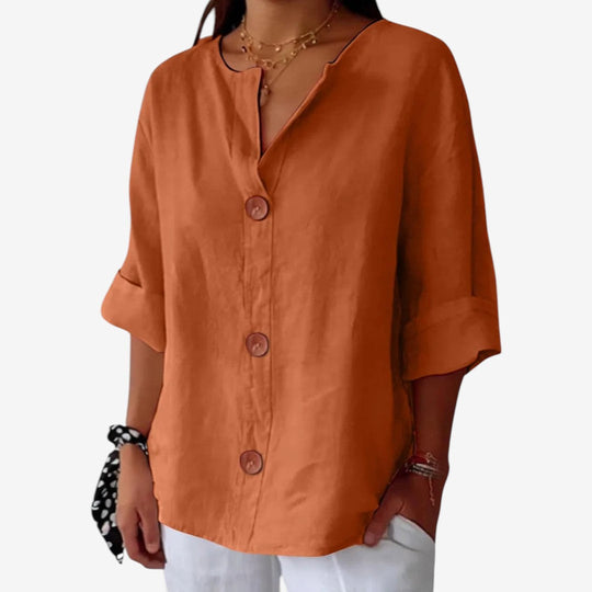 Clara™ | Linen Blouse Casual