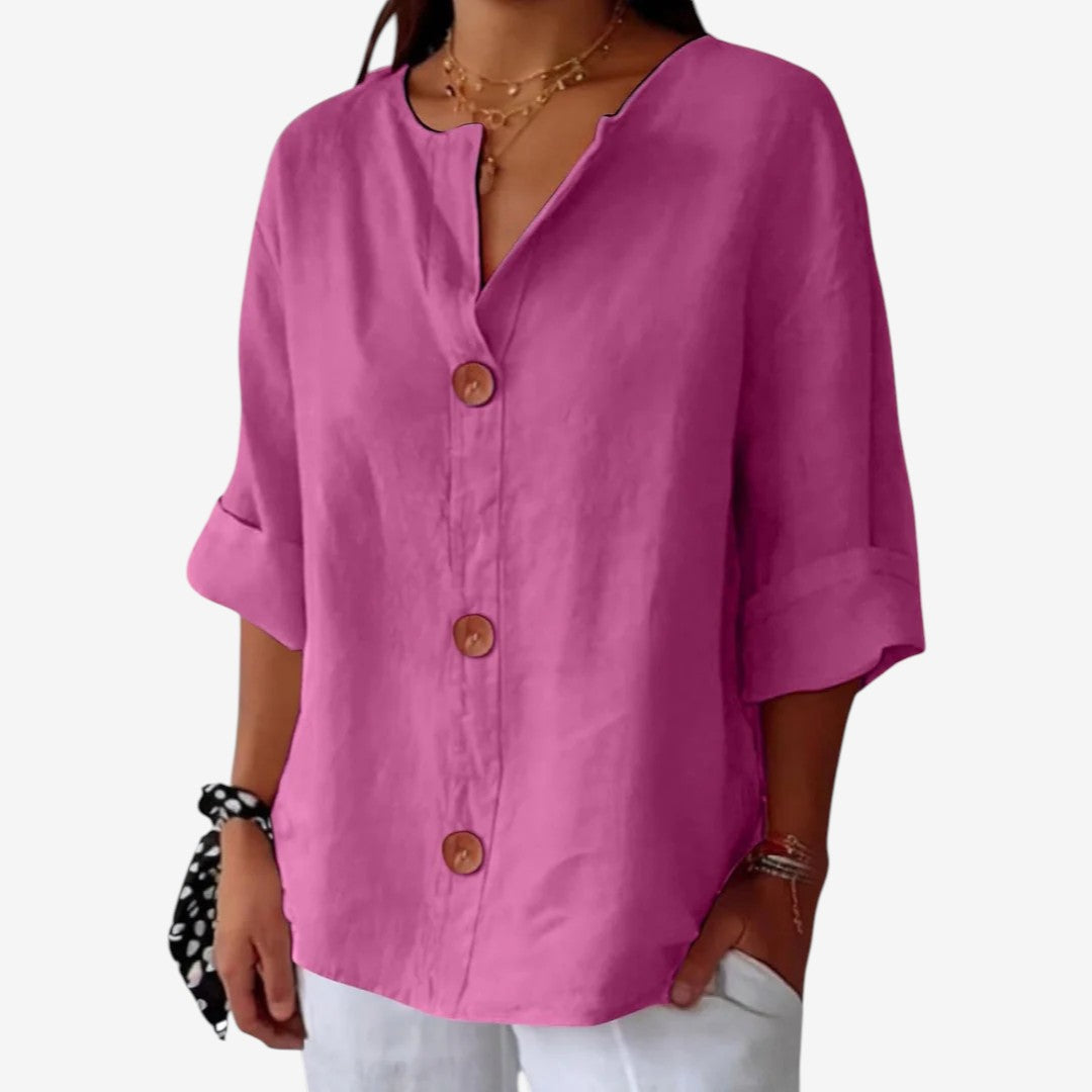 Clara™ | Linen Blouse Casual