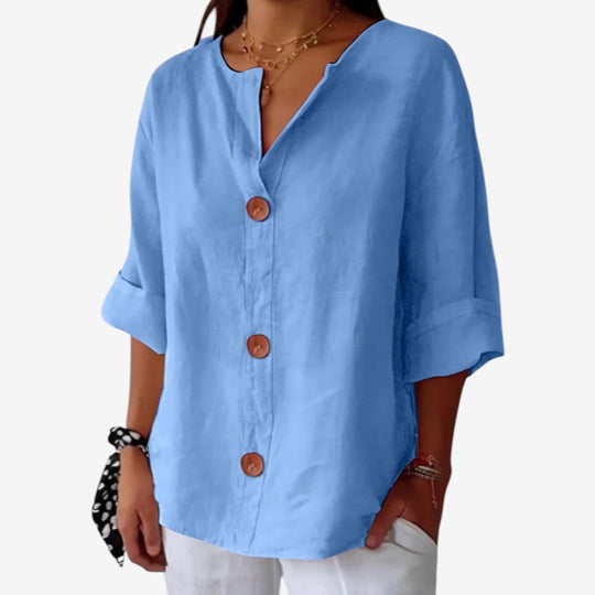 Clara™ | Linen Blouse Casual
