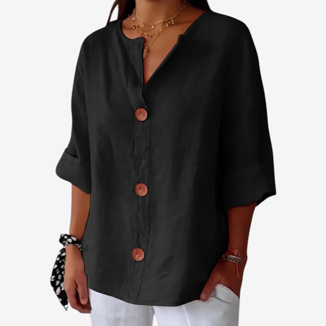 Clara™ | Linen Blouse Casual