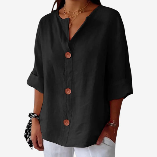 Clara™ | Linen Blouse Casual
