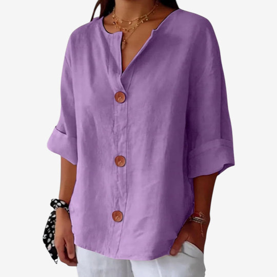 Clara™ | Linen Blouse Casual