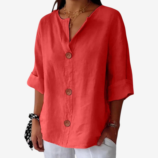 Clara™ | Linen Blouse Casual