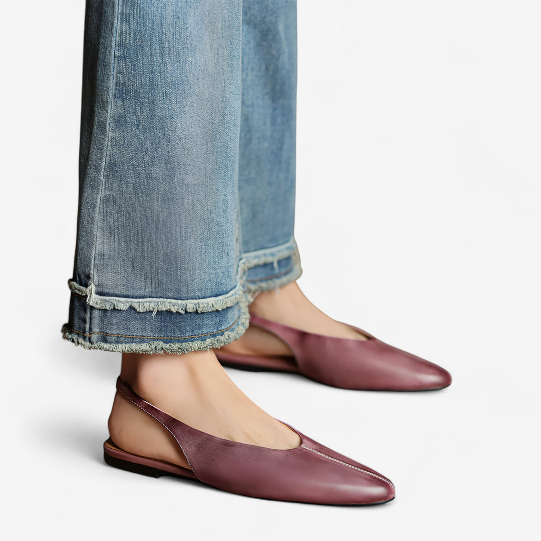 Adele Genuine Leather Flats