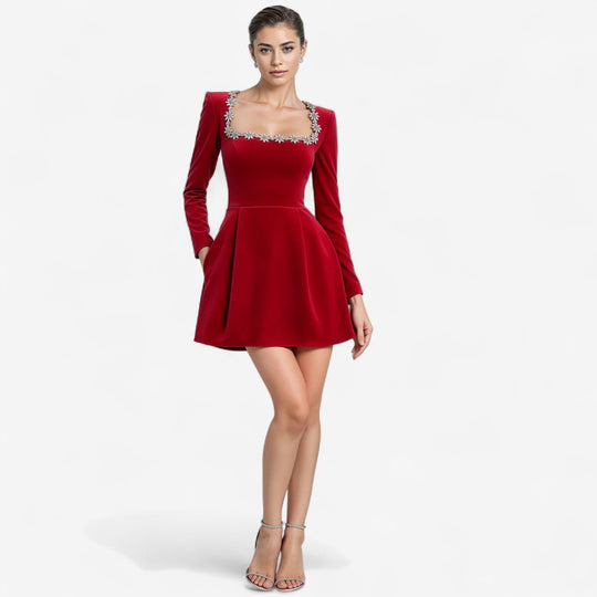 Amalie | Velvet Mini Dress