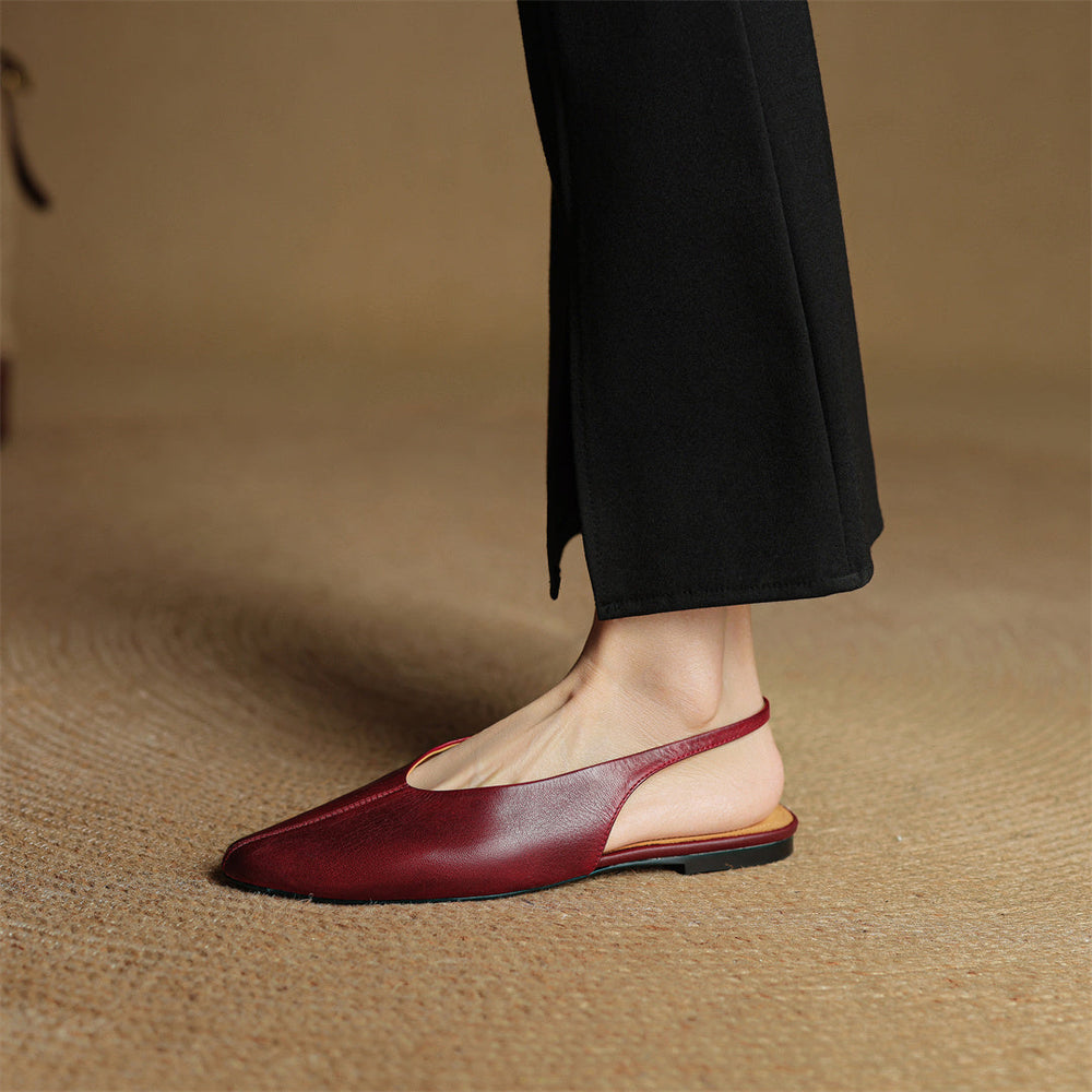 Adele Genuine Leather Flats