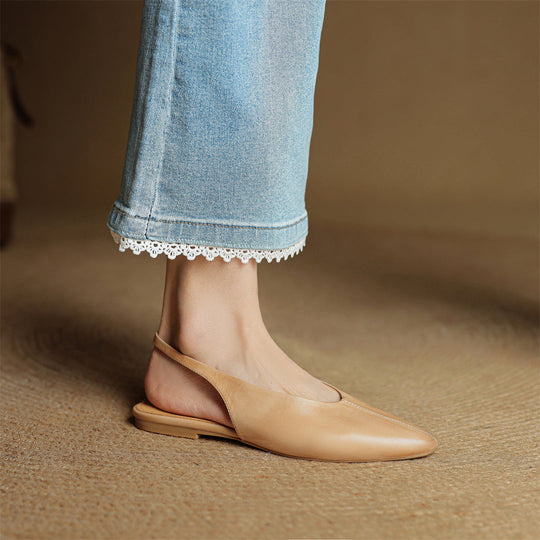 Adele Genuine Leather Flats