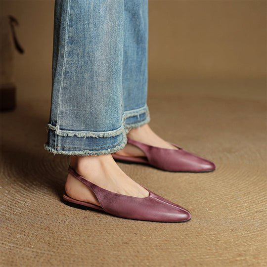 Adele Genuine Leather Flats