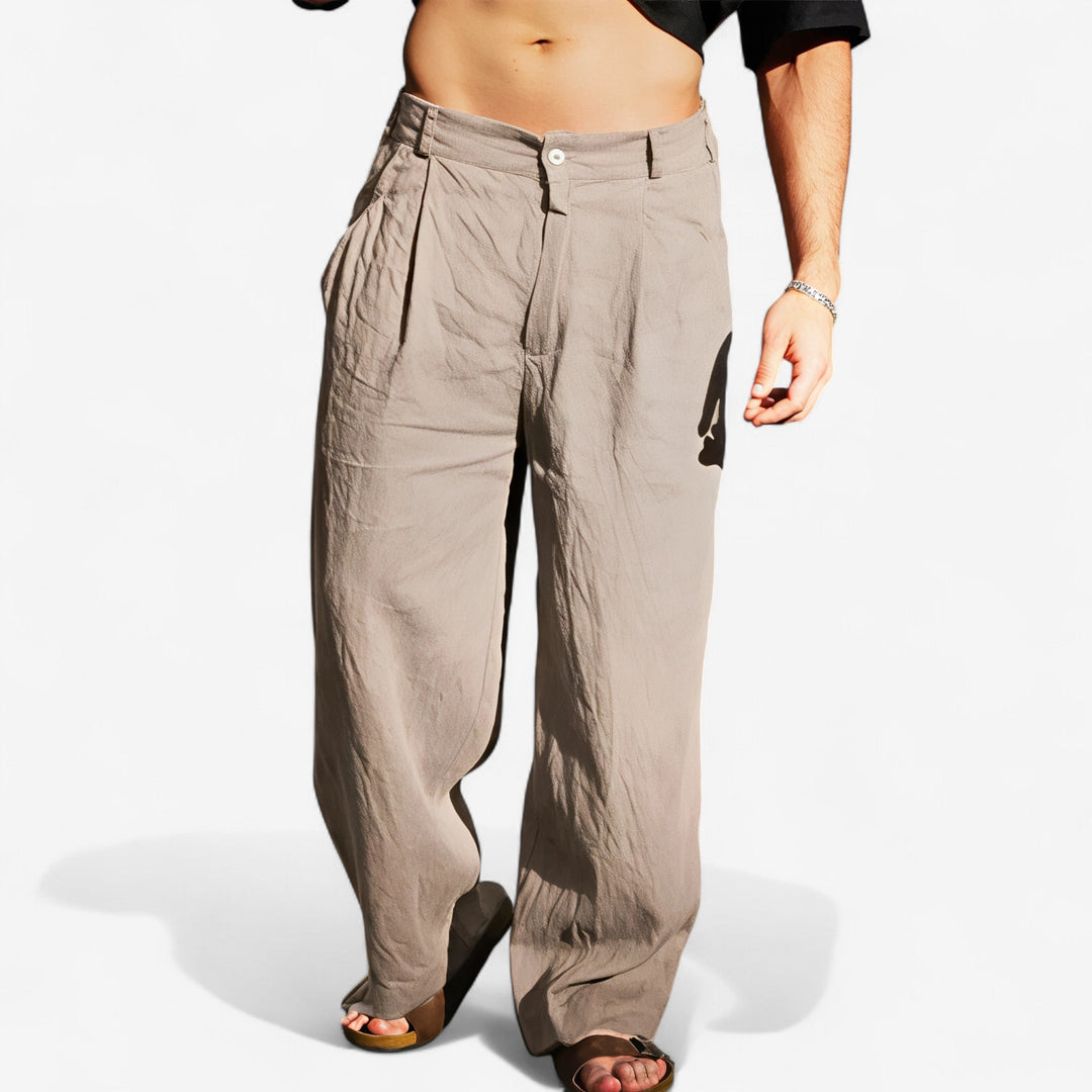DARIO | LINEN TROUSERS WITH WIDE LEG