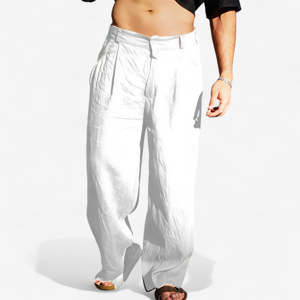 DARIO | LINEN TROUSERS WITH WIDE LEG