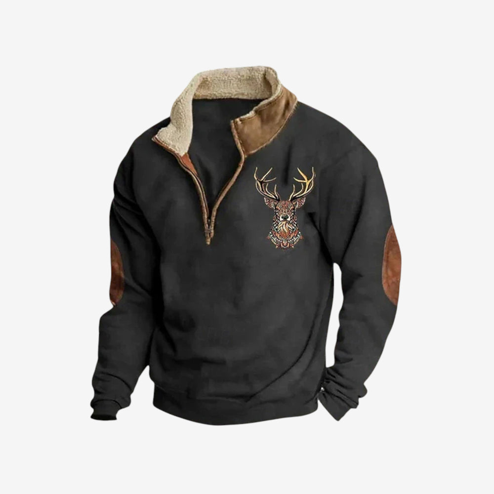 FALERN — Deer Detail Sweater